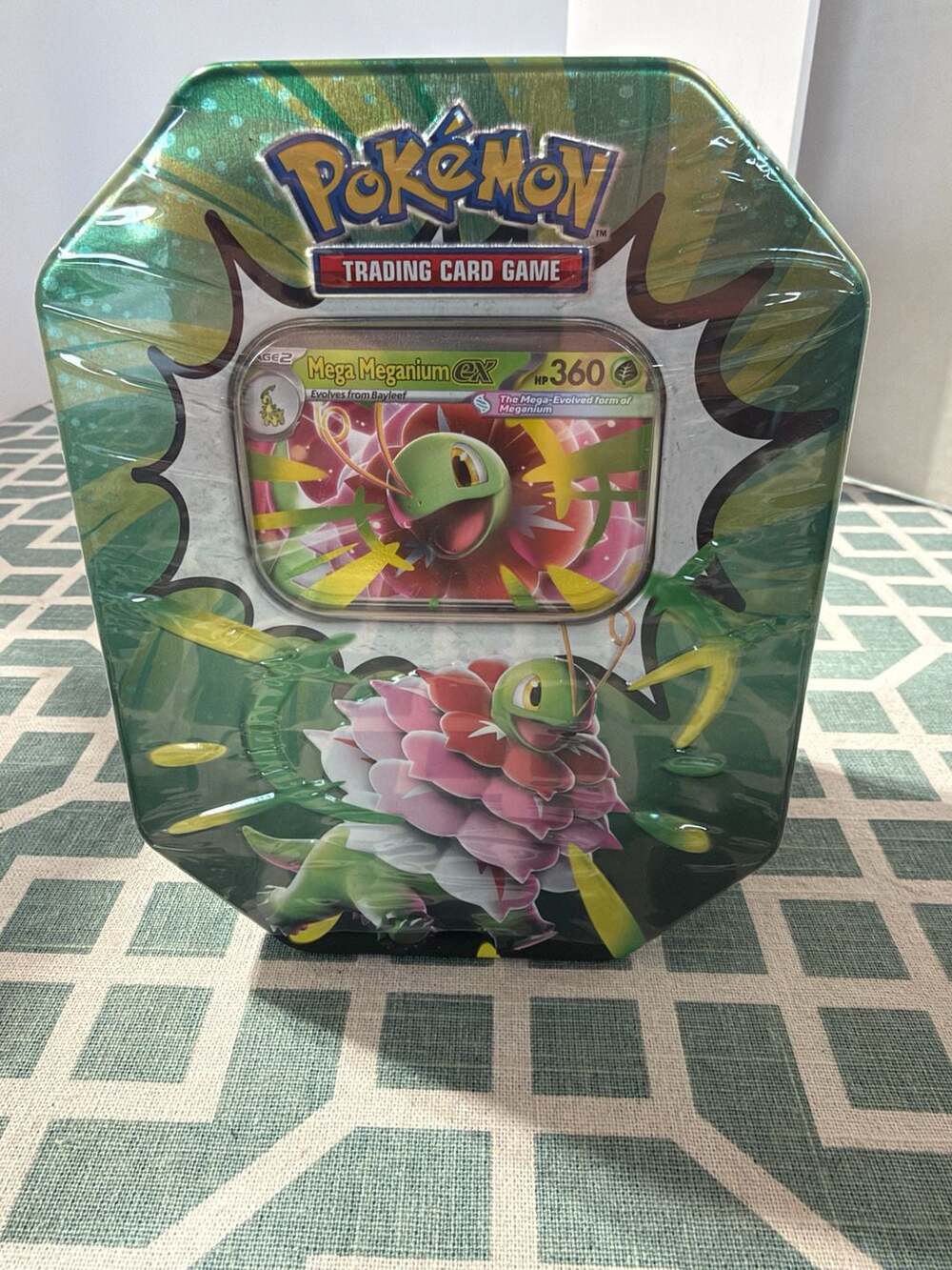 Pokemon TCG Mega Evolution Ascended Heroes Tin Mega Meganium ex Sealed